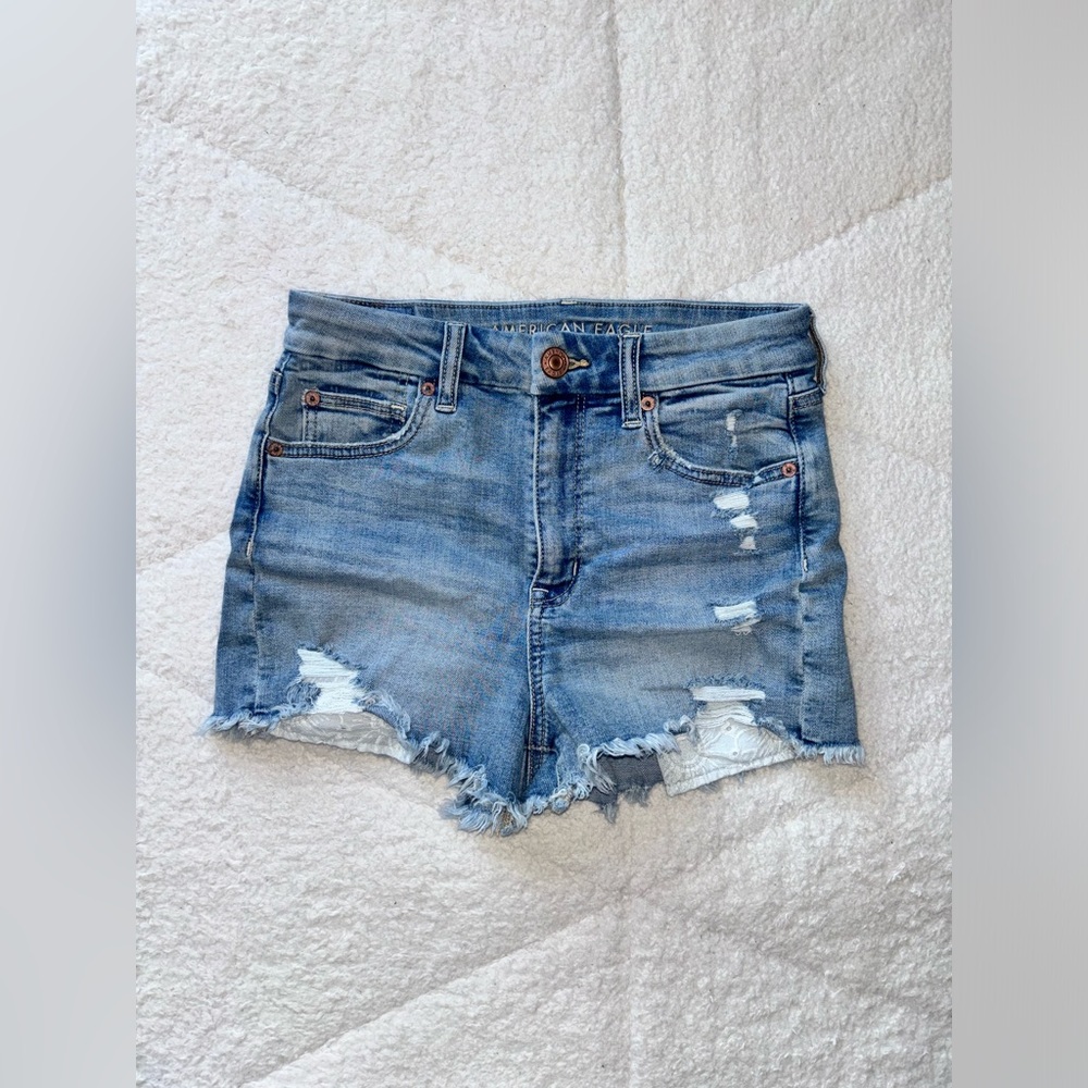 Like-New American Eagle High-Waisted Jean Shorts